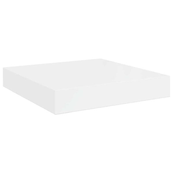 vidaXL &Eacute;tag&egrave;re murale flottante Blanc brillant 23x23,5x3,8 cm MDF