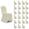 vidaXL Housses &eacute;lastiques de chaise Cr&egrave;me 24 pcs