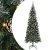 vidaXL Sapin de No&euml;l artificiel Vert 210 cm PVC, plastique et acier