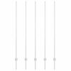 vidaXL Poteau de cl&ocirc;ture ench&acirc;ss&eacute; 5 pc Argent&eacute; 200 cm