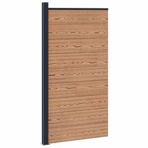 vidaXL Panneau de cl&ocirc;ture 95 x 186 cm WPC et Aluminium Marron