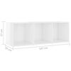 vidaXL Ensemble de meubles TV 3 pcs Blanc brillant Bois d'ing&eacute;nierie