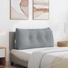 vidaXL Coussin de Dos Gris clair 100 x 24 x 50 cm tissu