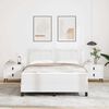 vidaXL Lit &agrave; ressorts avec matelas Blanc 160 x 200 cm Simili cuir