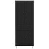 vidaXL Haut Armoire Ch&ecirc;ne noir 69,5 x 34 x 180 cm Bois d'ing&eacute;nierie