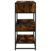 vidaXL Table console chêne fumé 90x35x80 cm bois d'ingénierie