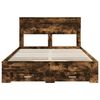 vidaXL Cadre de lit Ch&ecirc;ne fum&eacute; 150 x 200 cm Bois d'ing&eacute;nierie