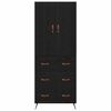 vidaXL Haut Armoire Ch&ecirc;ne noir 69,5 x 34 x 180 cm Bois d'ing&eacute;nierie