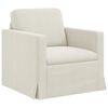 vidaXL Canap&eacute; Cr&egrave;me 78 x 78 x 80 cm Velours