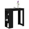 vidaXL Table de bar Ch&ecirc;ne noir 102 x 50 x 103,5 cm Bois d'ing&eacute;nierie