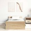 vidaXL Cadre de lit sans matelas ch&ecirc;ne sonoma 100x200 cm