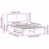 vidaXL Cadre de lit Marron et taupe 160 x 200 cm Bois massif en pin