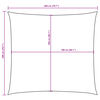 vidaXL Voile de parasol tissu oxford carré 2x2 m terre cuite