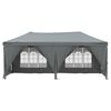vidaXL Tente de réception pliable avec parois Anthracite 3x6 m