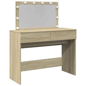 vidaXL Coiffeuse avec LED ch&ecirc;ne sonoma 100x40x120 cm