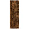 vidaXL Armoire d'angle Chêne fumé 33x33x100 cm Bois d'ingénierie