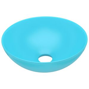 vidaXL Lavabo de salle de bain C&eacute;ramique Vert Rond