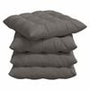 vidaXL Coussins de siège 4 pcs Gris clair 40 x 40 x 6 cm