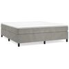 vidaXL Sommier &agrave; lattes de lit et matelas Gris clair 180x200cm Velours