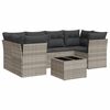 vidaXL Salon de jardin avec coussins 7 pcs gris clair r&eacute;sine tress&eacute;e