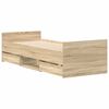 vidaXL Cadre de lit sans matelas chêne sonoma 100x200 cm