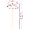 vidaXL Parasol balinais Crème 95 x 95 x 260 cm