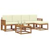 vidaXL Ensemble de canap&eacute;s d'ext&eacute;rieur 6 pcs Naturel et Cr&egrave;me