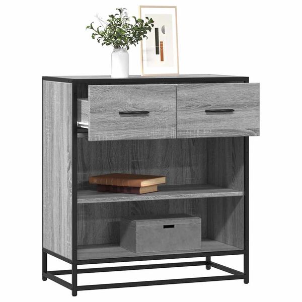 vidaXL Buffet sonoma gris 68x35x76 cm bois d'ing&eacute;nierie
