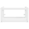 vidaXL Cadre de lavabo de salle de bain mural Blanc 59x38x31 cm Fer