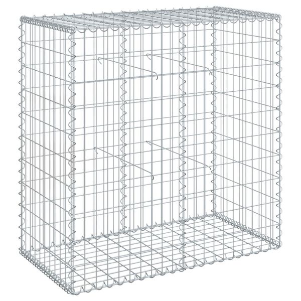 vidaXL Panier gabion avec couvercle 100x50x100 cm fer galvanisé