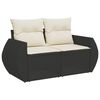 vidaXL Salon de jardin 8 pcs avec coussins noir r&eacute;sine tress&eacute;e