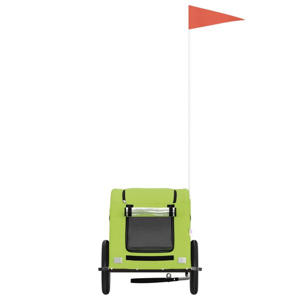 vidaXL Remorque de vélo pour animaux de compagnie vert