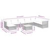 vidaXL Salon de jardin avec coussins 9 pcs beige r&eacute;sine tress&eacute;e