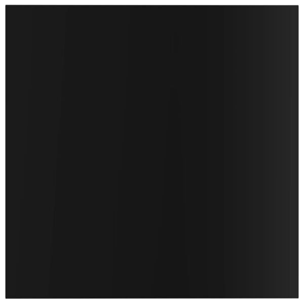vidaXL Panneaux biblioth&egrave;que 4pcs Noir brillant 40x40x1,5cm Agglom&eacute;r&eacute;