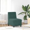 vidaXL Canap&eacute; modulaire sans accoudoirs Vert fonc&eacute; 55 cm Velours