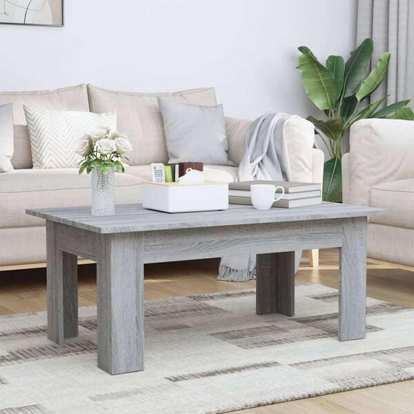 vidaXL Table basse Sonoma gris 100x60x42 cm Bois d'ing&eacute;nierie
