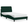 vidaXL Lit avec matelas vert fonc&eacute; 100x200 cm velours