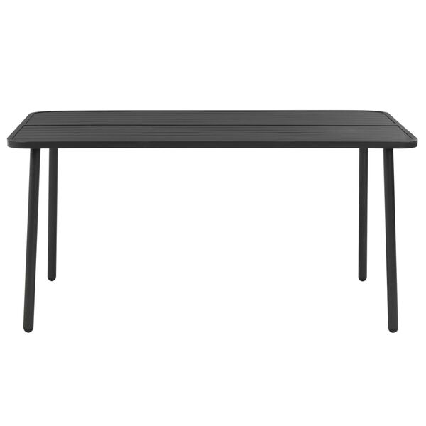 vidaXL Table de jardin Gris foncé 150x90x72 cm Acier