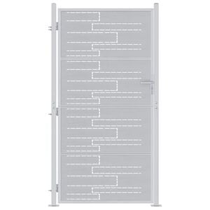 vidaXL Porte de Jardin 85 x 196 cm Acier inoxydable Verrouillable
