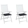 vidaXL Coussins de chaise de jardin lot de 2 motif &agrave; carreaux noir