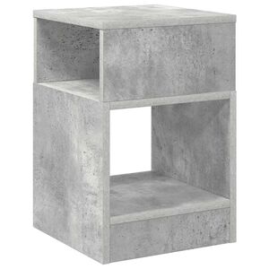 vidaXL Table d'appoint Gris b&eacute;ton 30,5 x 30 x 45 cm Bois d'ing&eacute;nierie