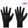 vidaXL Gants de Travail 24 pcs Noir 10 / xl Polyester