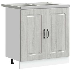 vidaXL Armoire de cuisine Kalmar Gris Sonoma 80 x 46 x 81,5 cm