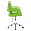 vidaXL Chaise pivotante de salle &agrave; manger Vert Similicuir