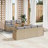 vidaXL Ensemble de canapé de jardin 8 pcs Beige Poly rotin