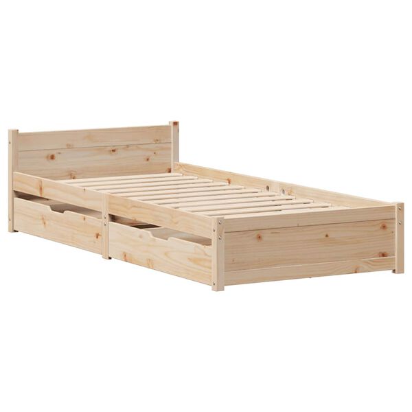 vidaXL Cadre de lit sans matelas 90x200 cm bois de pin massif