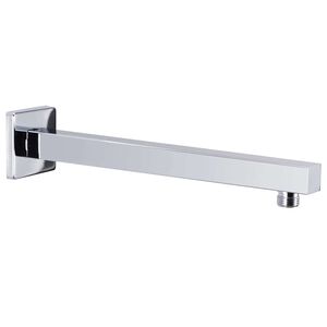 vidaXL Bras de support de douche Carr&eacute; Inox 201 Argent&eacute; 30 cm