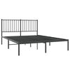 vidaXL Cadre de lit m&eacute;tal sans matelas avec t&ecirc;te de lit noir 140x190cm