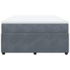 vidaXL Sommier à lattes de lit et matelas Gris foncé 160x200cm Velours