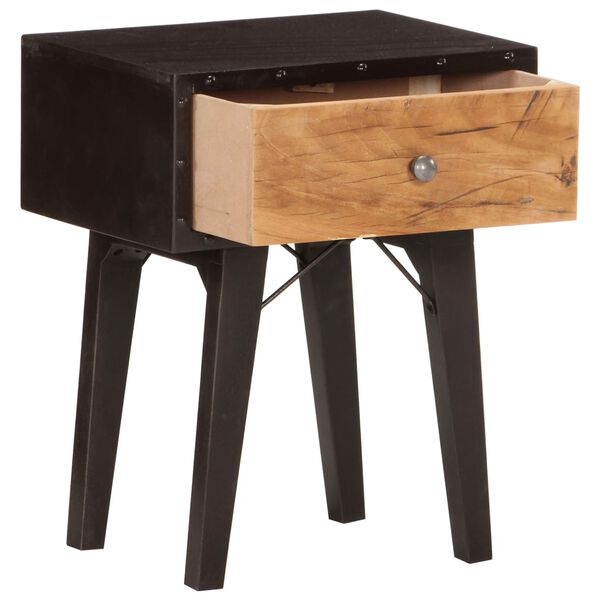 vidaXL Table de chevet 40 x 30 x 50 cm Bois de r&eacute;cup&eacute;ration massif